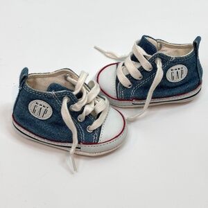 Vintage 90s Baby GAP Crib Shoe 1 Denim High Top Classic Streetwear Preppy Photos